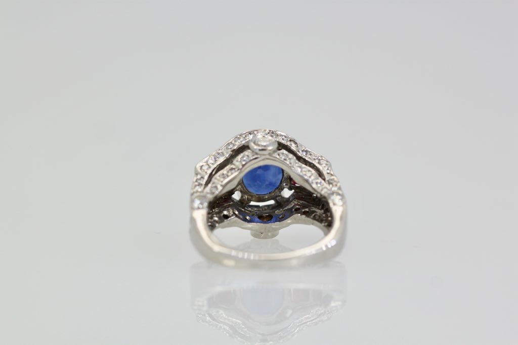 Sapphire Ruby Diamond Ring – inside