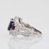 Sapphire Ruby Diamond Ring - left side