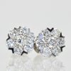 Van Cleef & Arpels Fleurette Large Diamond Stud Earrings - close up