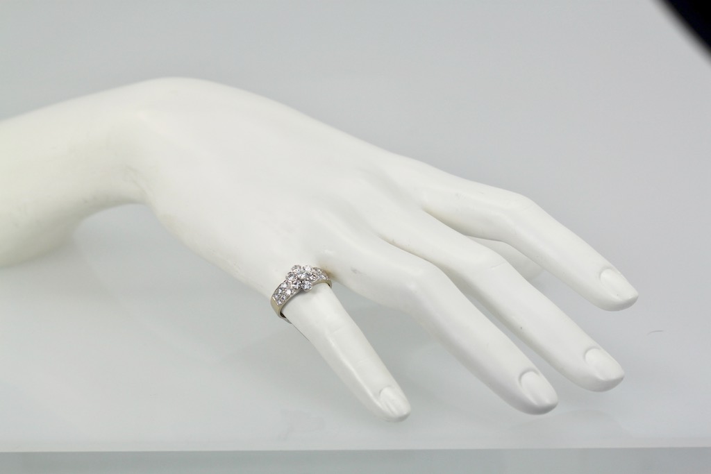 Van Cleef & Arpels Fleurette Diamond Ring – on model finger