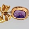 Vintage Amethyst Rose Gold Pendant - close up