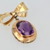 Vintage Amethyst Rose Gold Pendant - bow focus