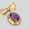 Vintage Amethyst Rose Gold Pendant - angle