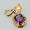 Vintage Amethyst Rose Gold Pendant - up angle