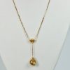 Citrine Double Drop Necklace in 18K Gold - hanging