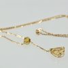Citrine Double Drop Necklace in 18K Gold - laying flat