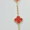 Van Cleef & Arpels Coral Alhambra Necklace - 2 motif