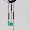 Cartier Diamond Panthere Earrings with Onyx and Emeralds 18K - bottom detail