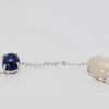 Sapphire Moonstone Diamond Drop Necklace 18K - gems