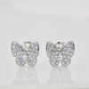 Van Cleef & Arpels White Diamond Butterfly Earrings - set