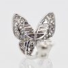 Van Cleef & Arpels White Diamond Butterfly Earrings - single back