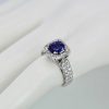 Burma Sapphire Ring with Diamond Surround 18k - model