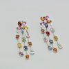 Uploaded ToMulti Colored Sapphire Tassel Earrings in 18K - set