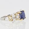 Tiffany Schlumberger Double Bee Ring with Blue Sapphire and Diamonds - left side