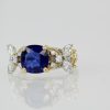 Tiffany Schlumberger Double Bee Ring with Blue Sapphire and Diamonds - right angle 2