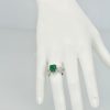 Emerald Diamond Ring 18K - model wide