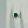Emerald Diamond Ring 18K - on model
