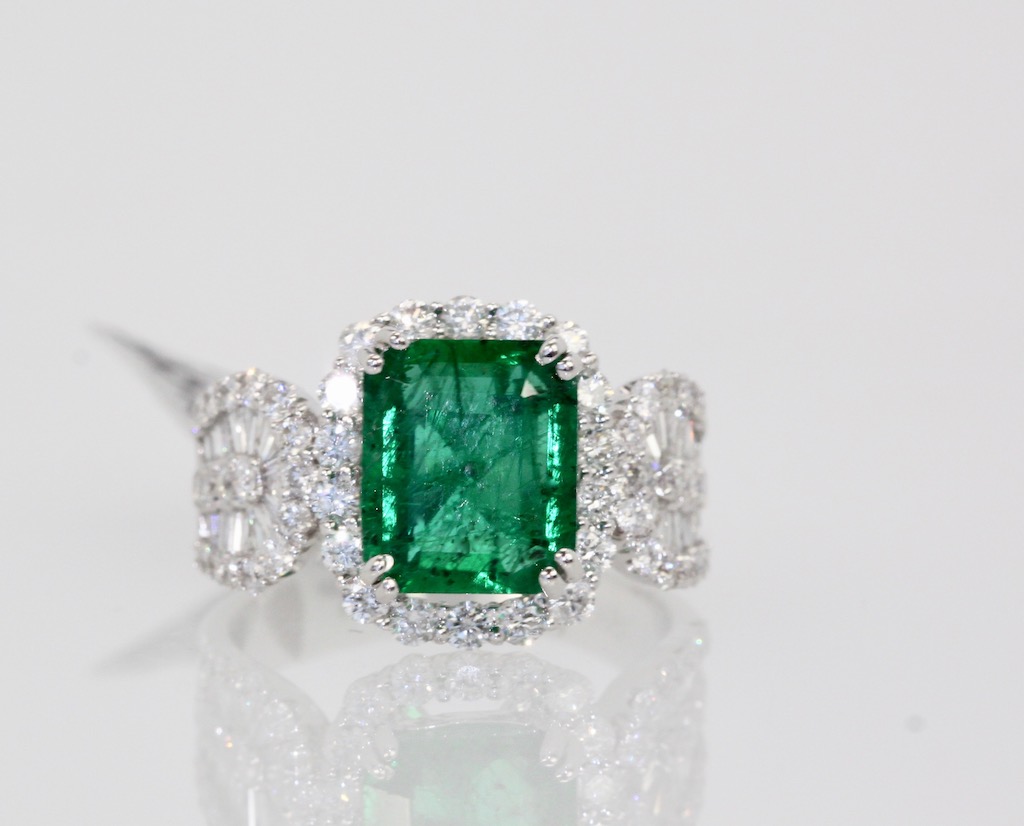 Emerald Diamond Ring 18K 1.55 carats - Cris Notti Jewels