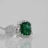 Emerald Diamond Ring 18K - left angle