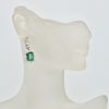 Emerald Diamond Earrings 18K - model 2