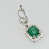 Emerald Diamond Earrings 18K - single