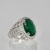 Oval Emerald 12.25 Carat Diamond Ring - right angle