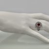 2 Carat Diamond Target Ring Ruby Center - model