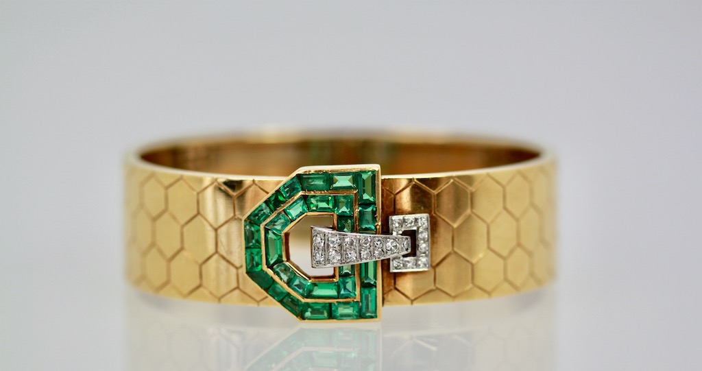 Emerald Diamond  Honeycomb Bracelet 2