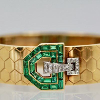 Emerald Diamond Honeycomb Bracelet 3