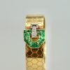Emerald Diamond  Honeycomb Bracelet - vertical view