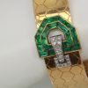 Emerald Diamond  Honeycomb Bracelet - buckle close up