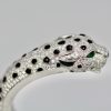 Cartier "Platinum" Diamond Panthere Bracelet - down angle