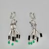 Cartier Diamond Panthere Tassel Earrings - up view #2
