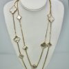 Van Cleef Arpels "Magic" Alhambra Mother of Pearl Necklace - model doubled up