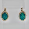 Black Opal Diamond Earrings - on stand 4