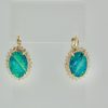 Black Opal Diamond Earrings - on stand 3