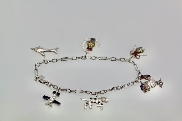 Art Deco 6 Charm Bracelet