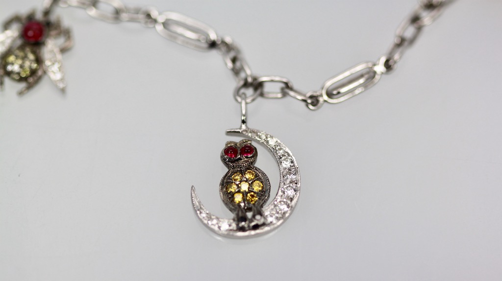 Art Deco 6 Charm Bracelet – owl charm