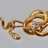 Snake Serpent Cufflinks 14K Yellow Gold - close up