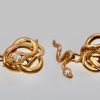 Snake Serpent Cufflinks 14K Yellow Gold - set  detail