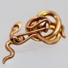 Snake Serpent Cufflinks 14K Yellow Gold - back