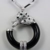 Cartier Diamond Onyx Emerald Necklace  - panthere head