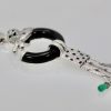 Cartier Diamond Onyx Emerald Necklace -  flat