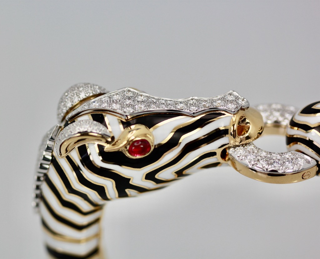 David Webb Zebra Bracelet – detail