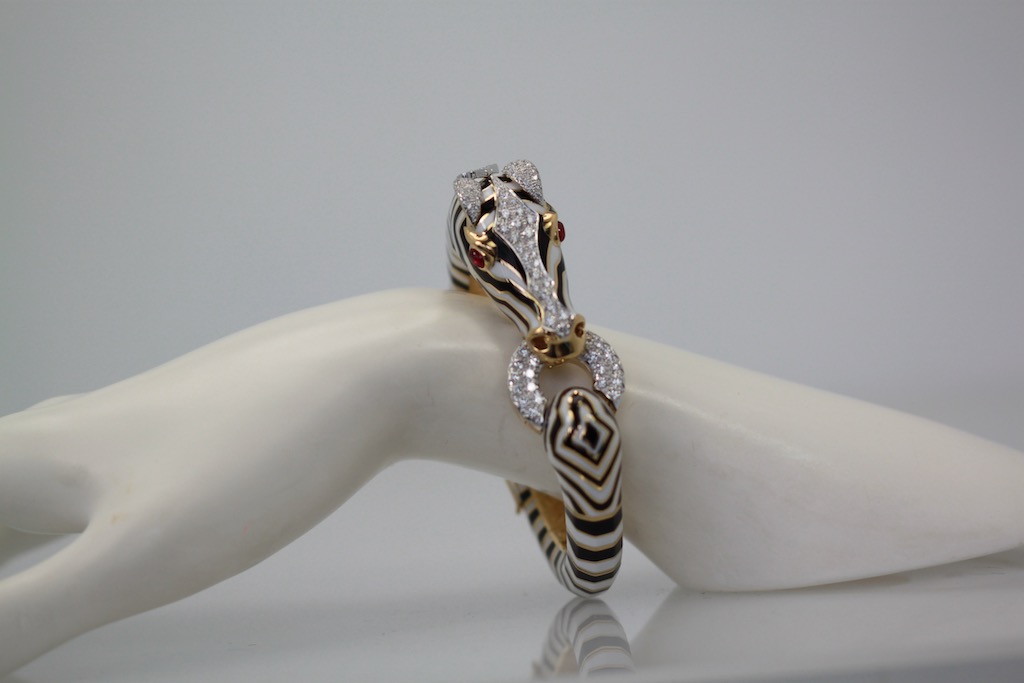 David Webb Zebra Bracelet – model