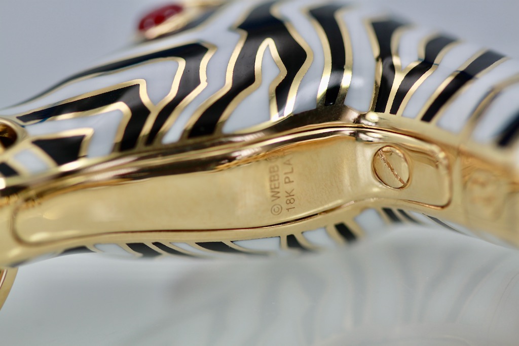 David Webb Zebra Bracelet – inside engraving
