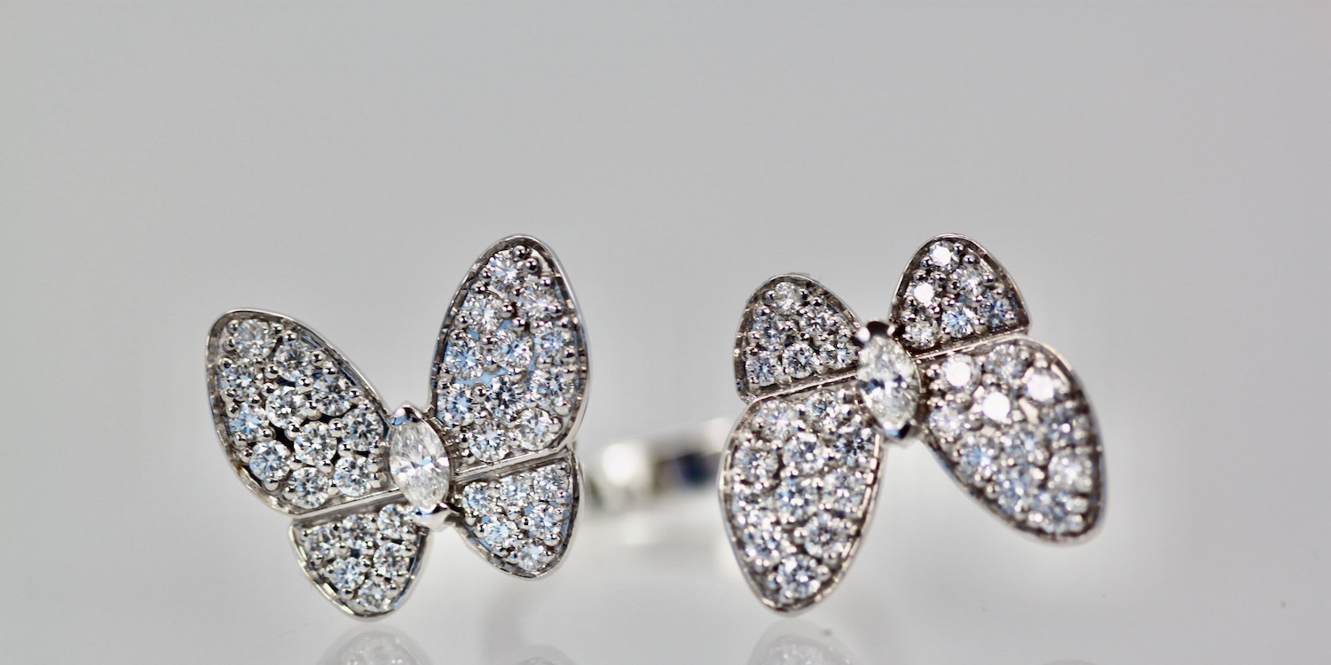 Van Cleef & Arpels Double Butterfly Diamond Ring