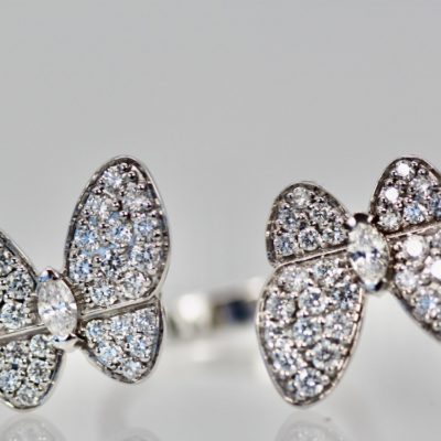 Van Cleef & Arpels Double Butterfly Diamond Ring - detail 2