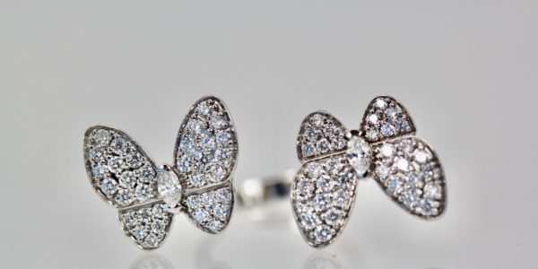 Van Cleef & Arpels Double Butterfly Diamond Ring - detail 2