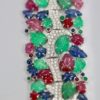Tutti Frutti Carved Stones Diamond Bracelet - detail 3